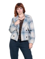 Veste courte à carreaux femme avec remise de -50% | MisterPrice.fr