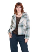 Veste courte à carreaux femme avec remise de -50% | MisterPrice.fr