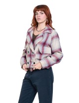 Veste courte à carreaux femme avec remise de -50% | MisterPrice.fr