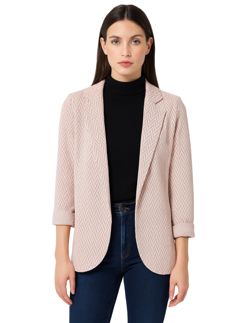 Blazer rose à motif chevrons pas cher jusqu'à -50% | MisterPrice.fr