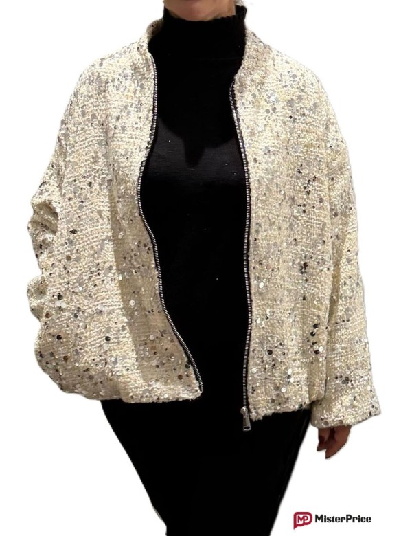 Bomber scintillant femme, veste pas cher pour les fêtes | MisterPrice.fr