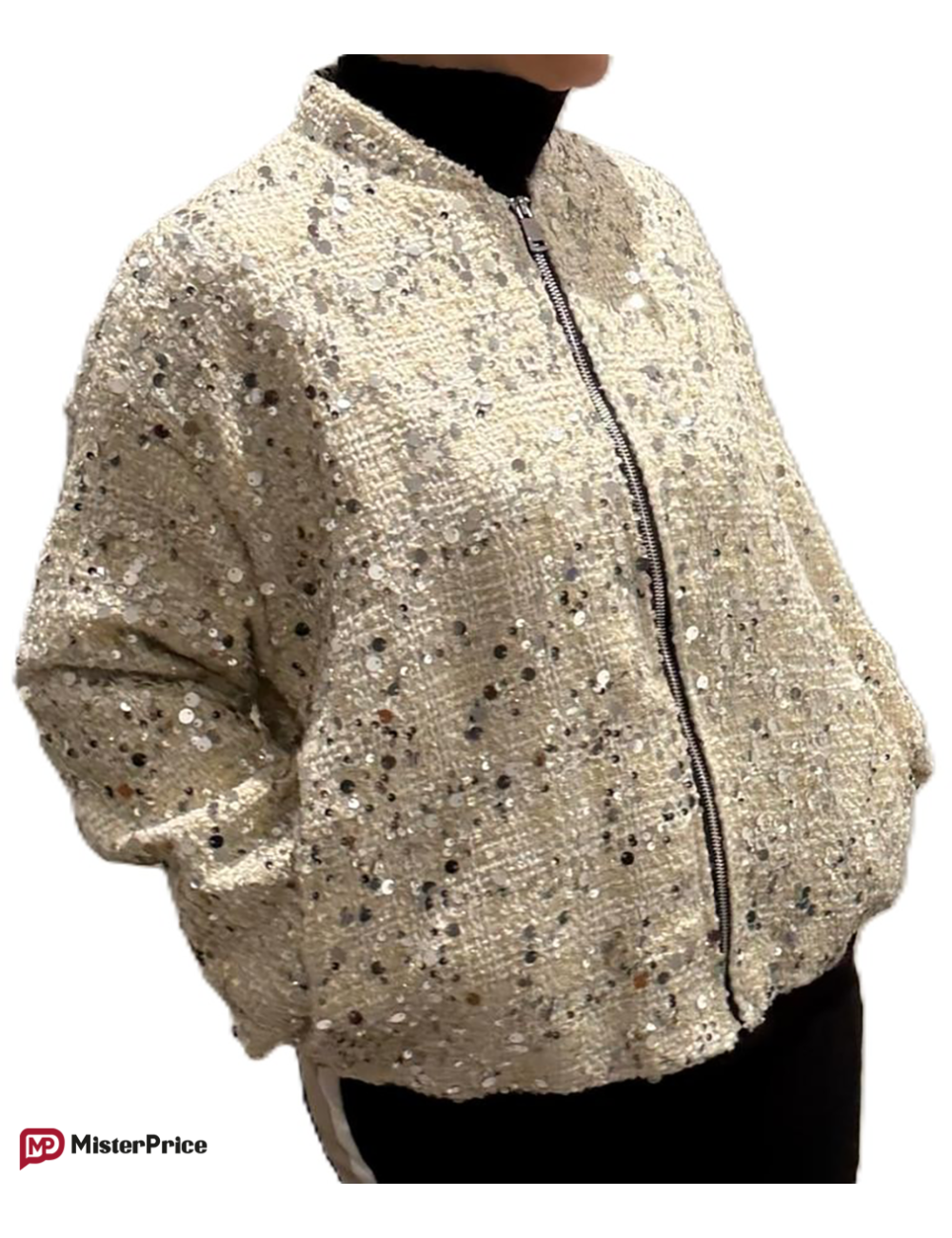 Bomber scintillant femme, veste pas cher pour les fêtes | MisterPrice.fr