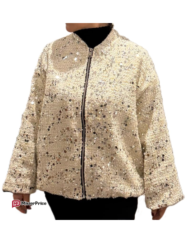 Bomber scintillant femme, veste pas cher pour les fêtes | MisterPrice.fr