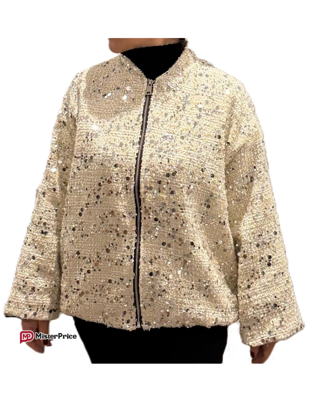Bomber scintillant femme, veste pas cher pour les fêtes | MisterPrice.fr