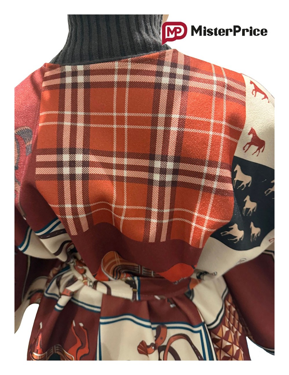 Cape femme imprimée avec ceinture à - 50 % | MisterPrice.fr