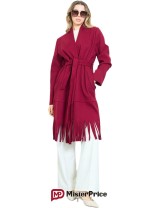 Manteau long frangé ceinturé femme à petit prix | Mister Price France