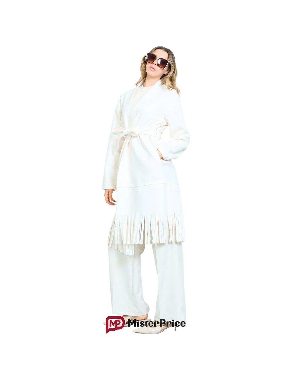 Manteau long frangé ceinturé femme à petit prix | Mister Price France