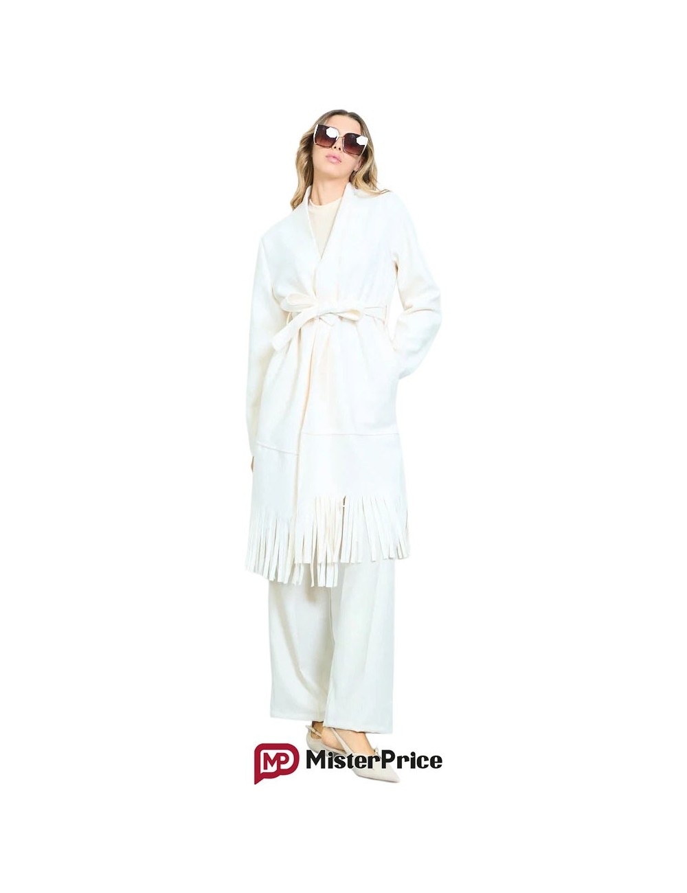 Manteau long frangé ceinturé femme à petit prix | Mister Price France