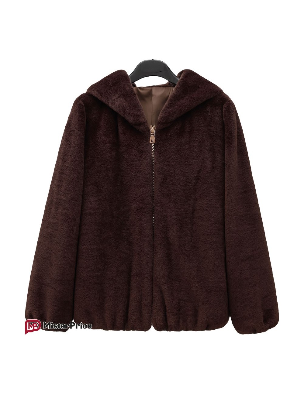 Manteau Long 3/4 Fourrure synthétique Zippée à Capuche | Mister Price