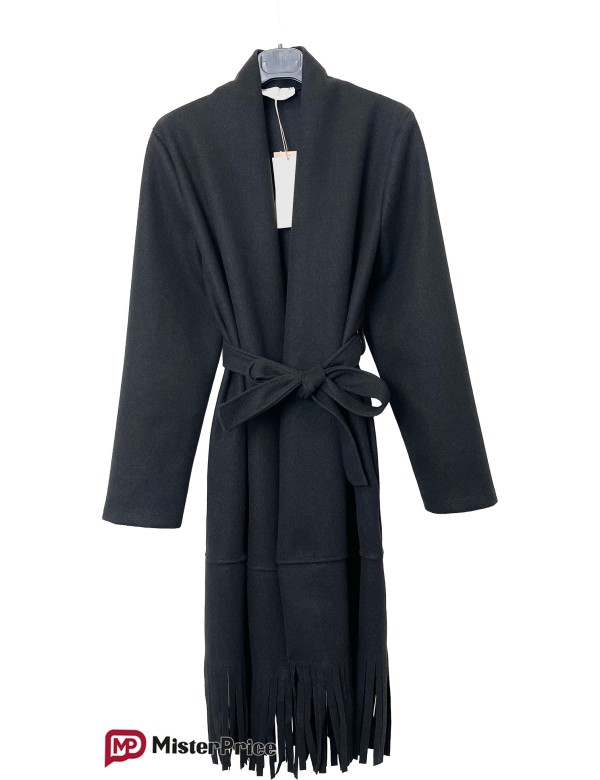 Manteau long frangé ceinturé femme à petit prix | Mister Price France