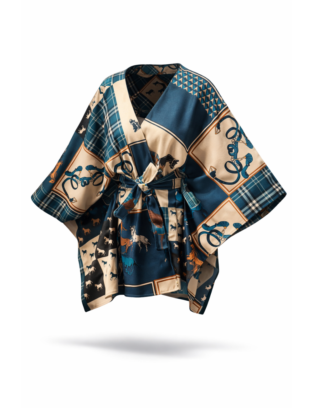 Cape femme imprimée avec ceinture à - 50 % | MisterPrice.fr