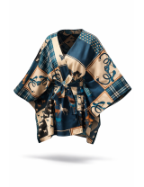 Cape femme imprimée avec ceinture à - 50 % | MisterPrice.fr