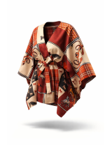 Cape femme imprimée avec ceinture à - 50 % | MisterPrice.fr