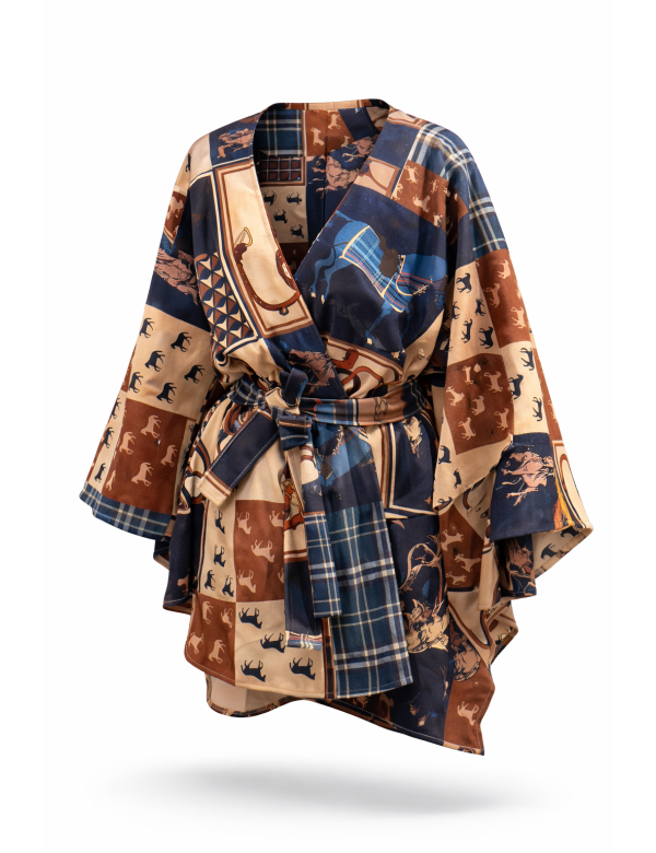 Cape femme imprimée avec ceinture à - 50 % | MisterPrice.fr