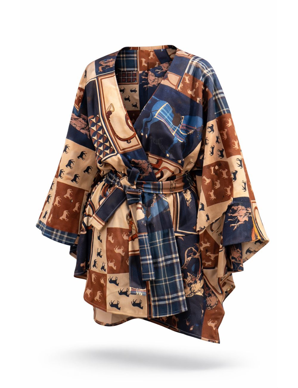 Cape femme imprimée avec ceinture à - 50 % | MisterPrice.fr