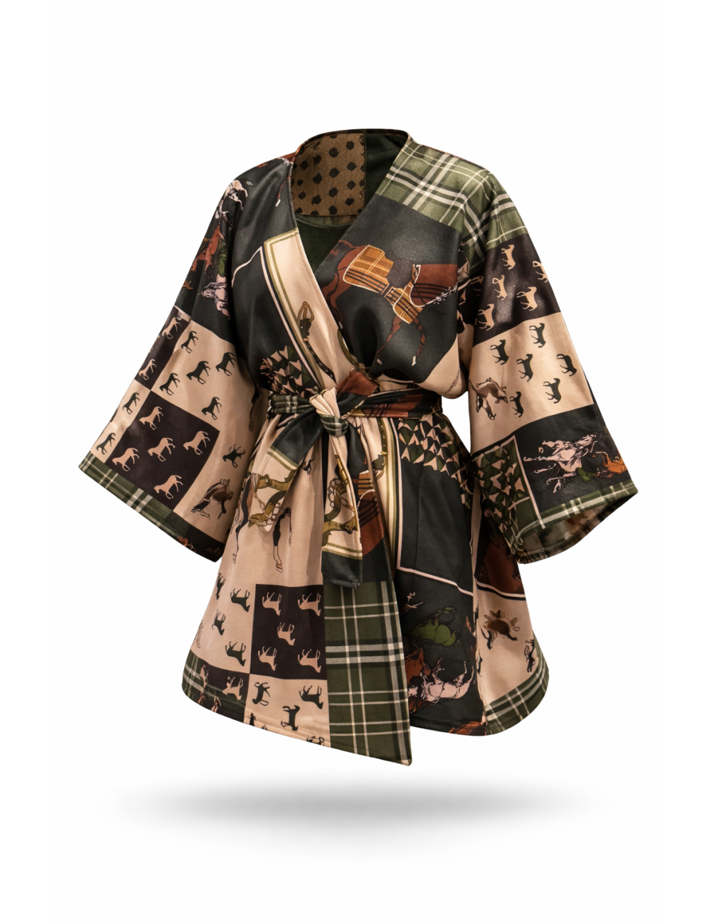 Cape femme imprimée avec ceinture à - 50 % | MisterPrice.fr