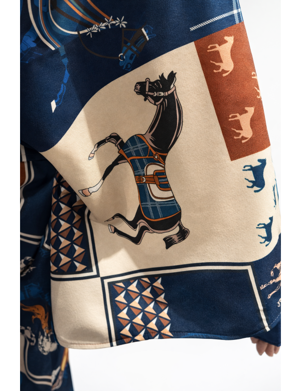 Cape femme imprimée avec ceinture à - 50 % | MisterPrice.fr