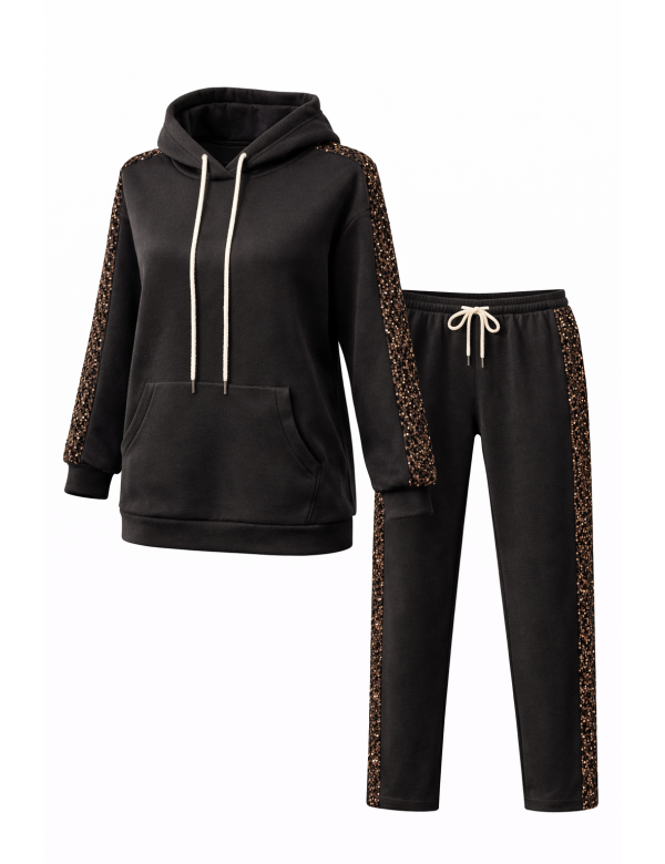 Ensemble sweat à capuche et pantalon à Paillette | MisterPrice.fr